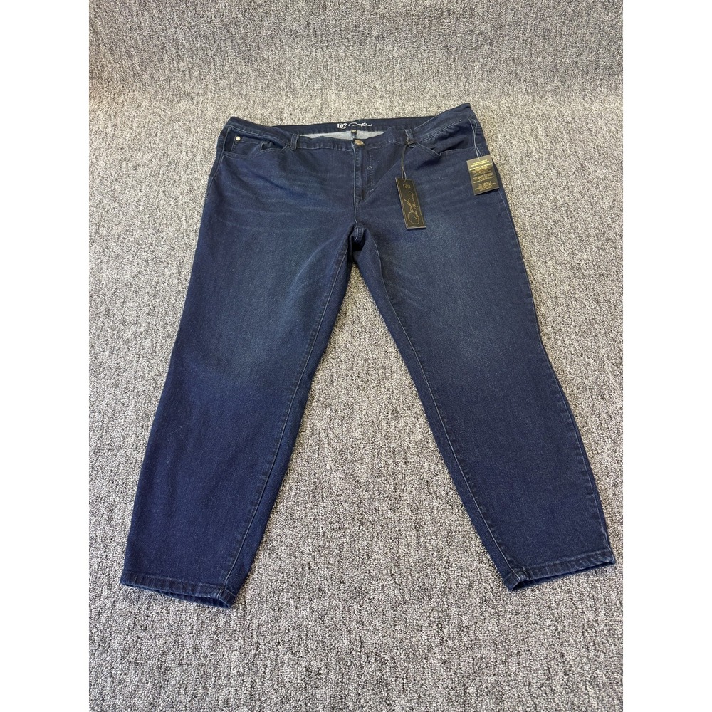 DG2 by Diane Gilman Jeans Womens 24W Blue Denim Logo Cotton Stretch High Rise